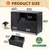 Office File Cabinet with Lock, 1-Drawer Wood Lateral Filing Cabinet on Wheels, Printer Stand with Open Storage Shelves for Home Office - 3 of 4