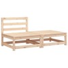 vidaXL Patio Sofa Armless with Footstool Solid Wood Pine - 2 of 4