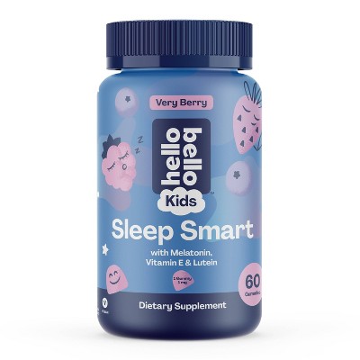 Hello Bello Kids&#39; Sleep Smart Vegan Gummies with 1mg Melatonin - Very Berry - 60ct