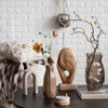 Storied Home Embossed Ceramic Vase, Brown Reactive Glaze - 3 of 3