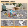 Area Rug 5x7 Washable Area Rug, Low Pile Vintage Floor Carpet, Foldable Thin Rug, Non-Slip Accent Rug, Indoor Distressed Floral Print Rug for Bedroom - 4 of 4
