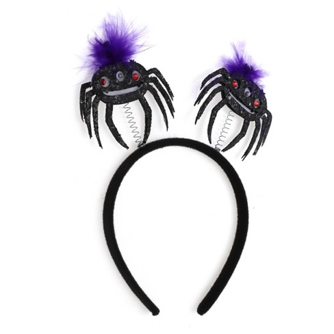 Unique Bargains Halloween Spiders Pattern Headband 4.72" Diameter Black Purple 1 Pc - image 1 of 4