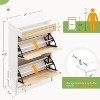 coucheta Shoe Cabinet with 4 Flip Drawers, Modern Wooden Free Standing Shoe Rack, Shoe Storage Organizer, Suitable for Entryway - 2 of 4