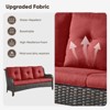 Buenhomino 4 Pieces Patio Furniture Set with Swivel Chairs, High Back Wicker Rattan Sofa with Thick Cushion and Coffee Table, Outdoor Conversation Set - 4 of 4