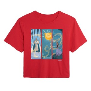 Women's - Disney - Character Panels Cropped Graphic T-Shirt - 1 of 4
