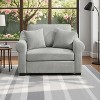 Polibi Oversized Chenille Armchair with Wide Curved Armrests - 2 of 4