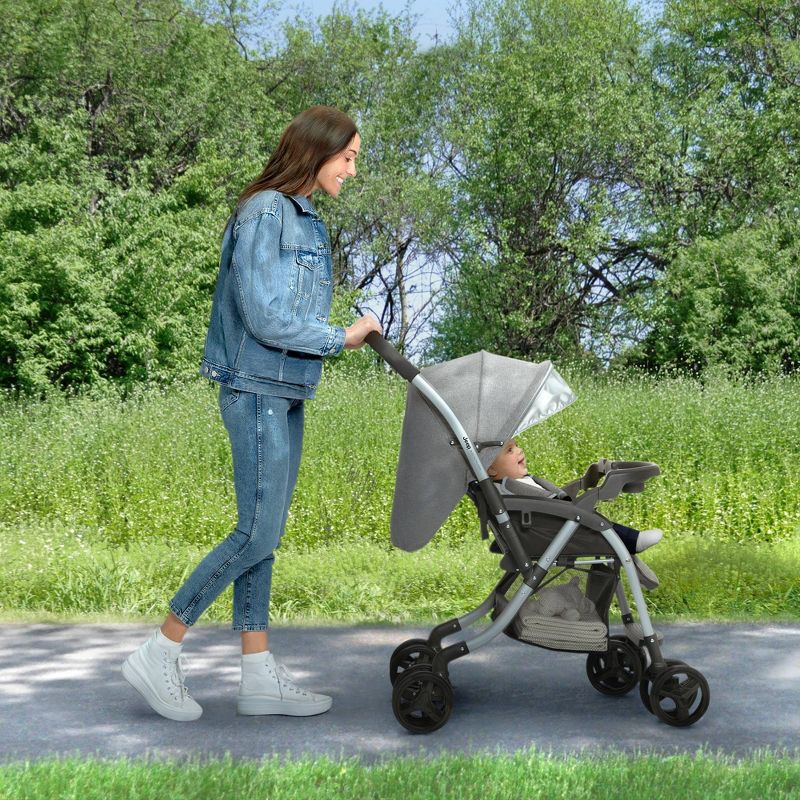 Jeep By Delta Children Unlimited Reversible Handle Stroller - Gray Tweed, 3 of 20
