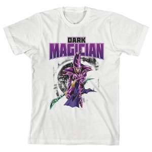 Yu-Gi-Oh Dark Magician Collegiate Style Crew Neck Short Sleeve Boys' White T-shirt - 1 of 3