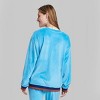 Women's Ascot + Hart Velour Graphic Pullover Sweatshirt - Blue - image 3 of 4