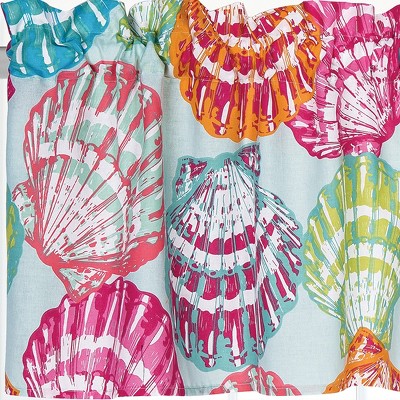 Merritt Island Coastal Cotton Seashell Valance Set