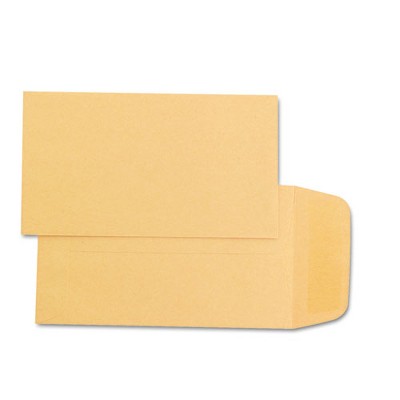Quality Park Kraft Coin and Small Parts Envelope, #1, Square Flap, Gummed Closure, 2.25 x 3.5, Light Brown Kraft, 500/Box