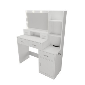 Gulches Smart Mirror Vanity Tables with Drawers and Storage Cabinet - 1 of 4