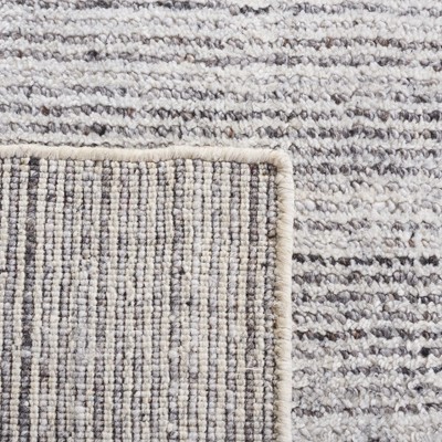 Mirage Ivory and Grey Hand-Knotted Wool Area Rug