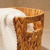 Aoibox Handwoven Wicker Trash Can with Built-in Handles, Water Hyacinth Waste Basket for Bedroom, Office, Kitchen, 100% Handmade - 4 of 4