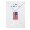 Anna-Kaci American Flag Pendant Necklace with Patriotic Gift Message Card & Envelope Jewelry Gifts - 2 of 4