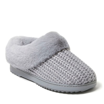 Dearfoams Women's Hannah Festive Knit Clog House Shoe Slipper