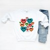 Simply Sage Market S.W.Smiley Distressed Smiley Hearts Sweatshirt - 3 of 4