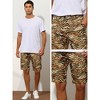 Lars Amadeus Men's Regular Fit Animal Printed Golf Shorts 2 Packs - 4 of 4