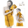 American Soft Linen Pleated Collection 100% Combed Cotton Luxury 6 Piece Towel Set, Zero Twist Ultra Soft and Plush Towels for Bathroom - 3 of 4