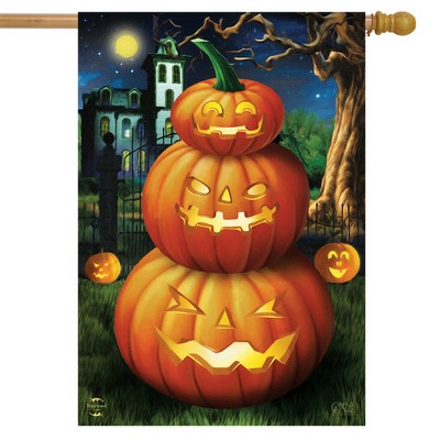 Halloween Jack O'Lanterns Polyester Garden Flag 28" x 40"