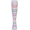 Memoi Dazzling Hearts Girls Cotton Blend Knee High Socks - 2 of 3