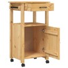vidaXL Kitchen Trolley MONZA 18.9 in.x15.7 in.x35.4 in. Solid Wood Pine - 4 of 4
