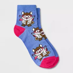 Women's Science Hamster Ankle Socks - Xhilaration™ Periwinkle Blue 4-10