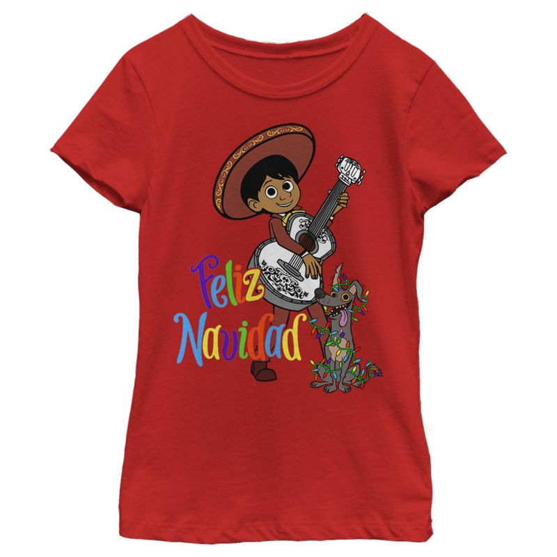 Girl's Coco Feliz Navidad T-Shirt, 1 of 6