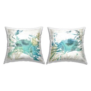Stupell Industries Rustic Turquoise Crabs (Set of 2) - 1 of 3