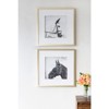 VisioGear Set of 2 Wall Art Horse Animal Printing, Wall Decor Accent, Golden&White, 22"*22"*1.2" - 4 of 4