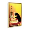 Stupell Industries Vintage Cat & Absinthe Black Framed Floater Canvas Wall Art - 3 of 4