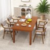 Tangkula Set Of 4 PU Leather/Velvet Dining Chair w/ Padded Seat & Back Armrests Rubber Wood Frame - 2 of 4