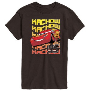 Men's - Cars - Lightning McQueen Kachow Stacked 95 Short Sleeve Graphic T-Shirt - 1 of 3
