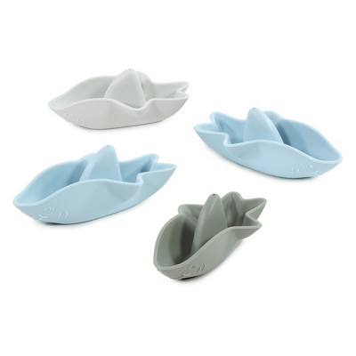 Image of Hudson Baby Silicone Bath Toy 4pk, Shark, One Size