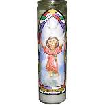 11.3oz Unscented Divino Niño Jesús Glass Jar Candle White - Continental Candle