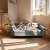 Artloge Extra Large Luxury Dog Sofa Elevated Microfiber Leather Upholstered Dog Couch Waterproof Pet Lounge Bed with Thicken Foam & Cover - 2 of 4