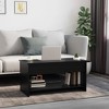 vidaXL Coffee Table Black Engineered Wood Medium Coffee Table - 3 of 4