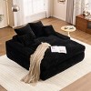 Oversized Chaise Lounge Chair,Upholstered Sleeper Sofa Bed with 4 Throw Pillows,Plush Lounge Chair Bed-The Pop Home - 2 of 4