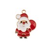 John Bead 8pcs Sweet & Petite 23x17mm Santa Small Christmas Holiday Charms - 2 of 4
