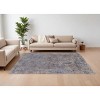 Blue Brown and Tan Abstract Power Loom Area Rug - 2 of 4