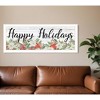HomeRoots Happy Holiday White Framed Print Wall Art - 2 of 4