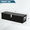 Heavy Duty Aluminum Tool Box Pick Up Truck Bed RV Trailer Toolbox Waterproof Square Storage Organizer with Side Handle,Lock with Keys - 3 of 4