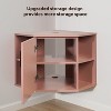 ELECWISH 28 Inch Bathroom Vanity, Pink Corner Bathroom Vanity with Open Shelves, Floating Bathroom Vanity for Small Space, Wall Mounted Bathroom Vanity Without Sink or Mirror - 3 of 4