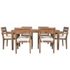 NicBex Countryside Outdoor Dining Set 1 Acacia Table&6 Upholstered Chair,Set of 7,Patio Conversation Furniture Set for Balcony,Garden&Backyard - 3 of 4