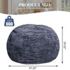 Hooseng 3.5 FT Bean Bag Chairs for Adults, Large Corduroy Bean Bag with Removable Cover, Memory Foam Filler Floor Couch for Living Room Bedroom - 4 of 4