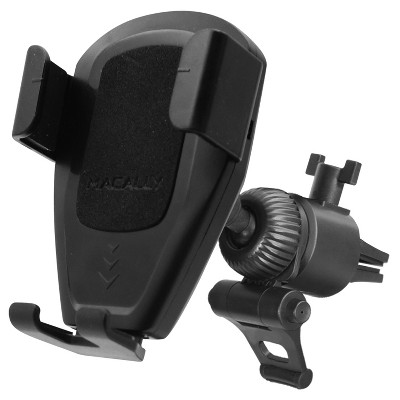 Macally Gravity Car Phone Mount With Auto Clamping and AC Clip