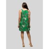 24seven Comfort Apparel Womens Knee Length Green Floral Print Sleeveless Keyhole Dress - 3 of 4
