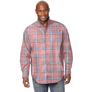 KingSize Men's Big & Tall Long Sleeve Wrinkle Free Sport Shirt - 1 of 4