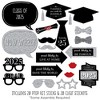 Big Dot of Happiness Silver Graduation Party - 2025 Grad Photo Booth Props Kit - 20 Count - 2 of 4