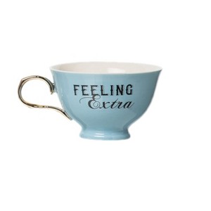 Totalee Gift Feeling Extra Oversized Teacup Porcelain Blue 8.45 oz - 1 of 2